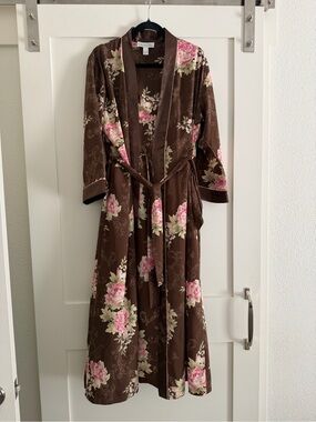 Floral Brown Robe